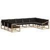 vidaXL Outdoor-Sofagarnitur 9 Stk. Wei&szlig; und Schwarz