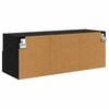 vidaXL TV-Wandschrank Schwarz Eichen-Optik 80 x 30 x 30 cm