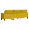 vidaXL 3-Sitzer-Sofa Gelb 210 cm Samt