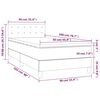 vidaXL Boxspringbett mit Matratze Creme 90x200 cm Kunstleder