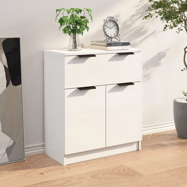 vidaXL Sideboard Hochglanz-Wei&szlig; 60x30x70 cm Holzwerkstoff