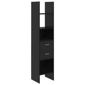vidaXL B&uuml;cherregal Schwarz Eichen-Optik 40 x 35 x 180 cm Holzwerkstoff