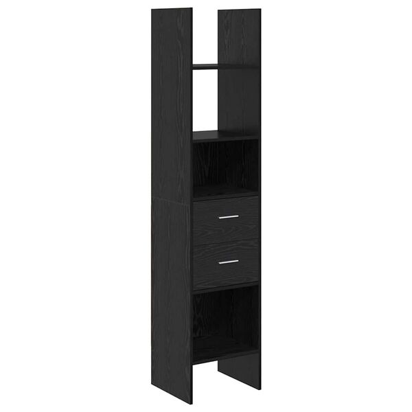 vidaXL B&uuml;cherregal Schwarz Eichen-Optik 40 x 35 x 180 cm Holzwerkstoff