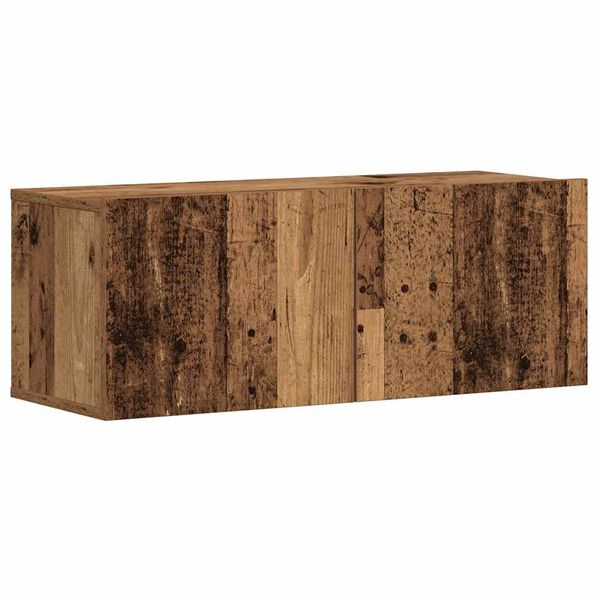 vidaXL TV-Wandschränke 3 Stk. Altholz-Optik Holzwerkstoff