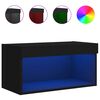 vidaXL TV-Schrank mit LED-Leuchten Schwarz 60x30x30 cm
