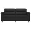 vidaXL 2-Sitzer-Sofa Schwarz 140 cm Kunstleder
