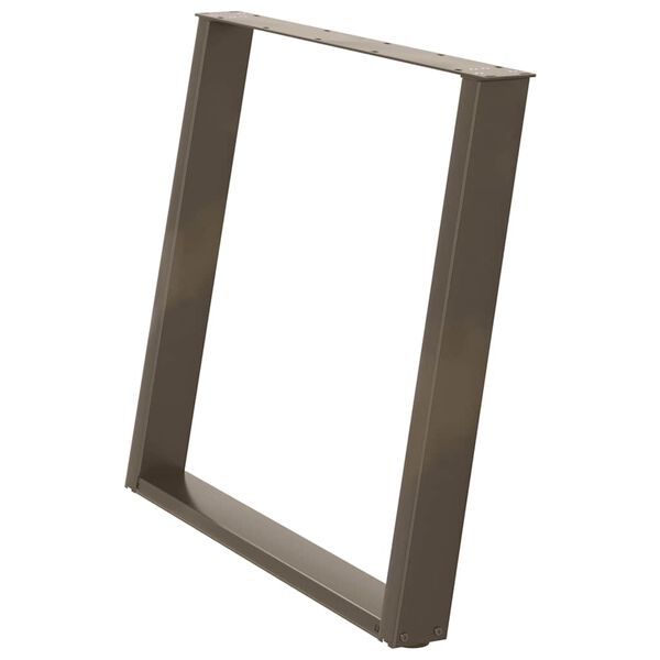 vidaXL Esstischbeine U-Form 2 Stk. Naturstahl 90x(72-73) cm Stahl