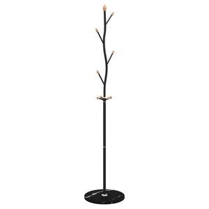 vidaXL Garderobenst&auml;nder Schwarz 177 cm Pulverbeschichtetes Eisen