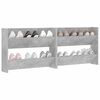 vidaXL Wand-Schuhschr&auml;nke 2 Stk. Betongrau 80x18x60 cm Holzwerkstoff