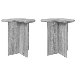 vidaXL Beistelltisch 2 pcs Graues Sonoma &Oslash; 39 x 38 cm Holzwerkstoff