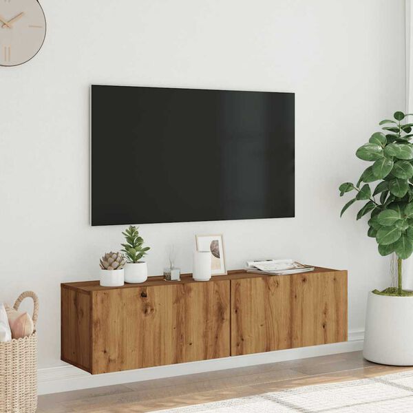 vidaXL TV-Wandschrank Artisan-Eiche 120x30x30 cm Holzwerkstoff