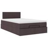 vidaXL Ottoman-Bett mit Matratze Dunkelbraun 120x200 cm Stoff