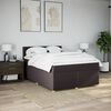 vidaXL Boxspringbett mit Matratze Dunkelbraun 160x200 cm Stoff