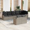 vidaXL Gartensofa-set Hellgrau Poly-Rattan