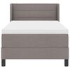vidaXL Boxspringbett mit Matratze Taupe 190 x 90 cm Polyester