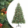 vidaXL K&uuml;nstlicher Weihnachtsbaum Gr&uuml;n 240 cm PVC und Metall