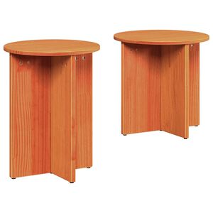 vidaXL Couchtisch 2 pcs Wachsbraun