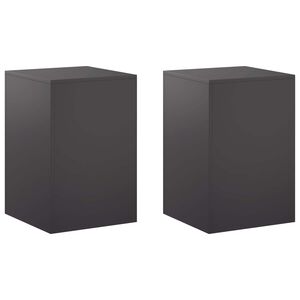 vidaXL Pflanzenst&auml;nder 2 pcs Schwarz 40 x 40 x 60 cm Stahl