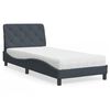 vidaXL Bett mit Matratze Dunkelgrau 90x190 cm Samt