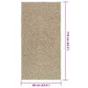 vidaXL Teppich ZIZUR Beige 60x110 cm Jute-Optik Indoor und Outdoor