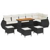 vidaXL Gartensofa-set 10 stk. Schwarz Poly-Rattan
