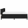 vidaXL Boxspringbett mit Matratze Schwarz 200 x 140 cm Stoff
