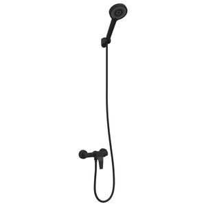 vidaXL Duschkopf Set Schwarz G 1 / 2 Zoll Messing