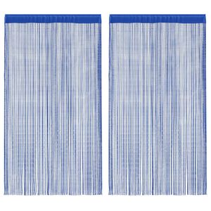 vidaXL Fadenvorh&auml;nge 2 Stk. 100 x 250 cm Blau