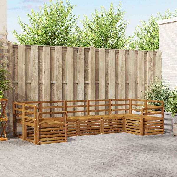 vidaXL Sofagarnituren 7 pcs Natur Massivholz Akazie