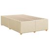 vidaXL Boxspringbett mit Matratze Creme 120x200 cm Stoff