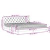 vidaXL Bett mit Matratze Hellgrau 200x200 cm Stoff
