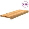 vidaXL Treppenstufen 16 Stk. Hellbraun 70x30x2 cm Massivholz Eiche