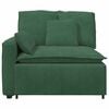 vidaXL Modulares Sofa Endmodul mit Armlehne Kissen Dunkelgrün 100cm
