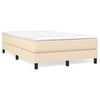 vidaXL Boxspringbettgestell Creme 120x200 cm Stoff