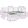 vidaXL Outdoor-Sofagarnitur 5 pcs Natur Massivholz Akazie