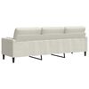 vidaXL Sofa 3-Sitzer mit Zierkissen Creme 210 cm Samt