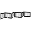 vidaXL Klappbares Hundetor mit St&auml;ndern 6 pcs Schwarze Eiche 482 cm