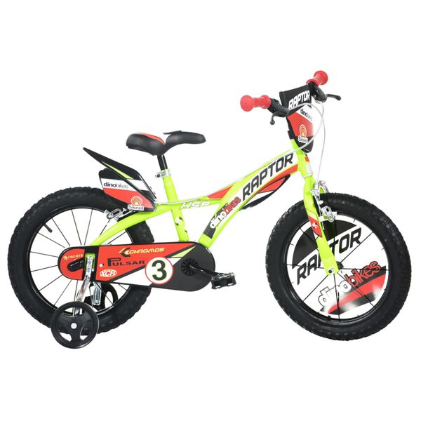 Dino Bikes Kinderfahrrad Raptor Fluoreszierendes Gelb 14"