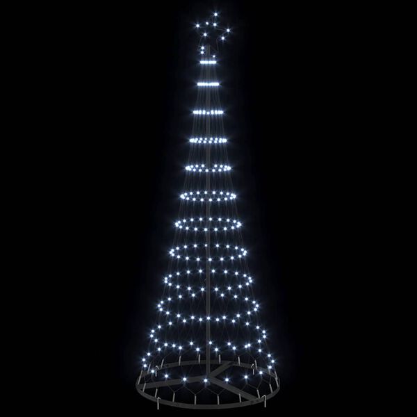 vidaXL LED-Weihnachtsbaum mit 230 LEDs Kaltwei&szlig; 184,5 cm Metall