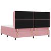 vidaXL Boxspringbett mit Matratze Rosa 200 x 200 cm Polyester