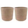 vidaXL Pflanztopfsatz 2 pcs Natur &Oslash; 21 x 21 cm 100% Tossa-Jute