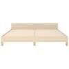 vidaXL Bettgestell mit Kopfteil Creme 180x200 cm Stoff