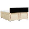 vidaXL Boxspringbett mit Matratze Creme 180x200 cm Stoff