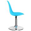 vidaXL Drehbare Esszimmerst&uuml;hle 2 Stk. Blau Kunstleder