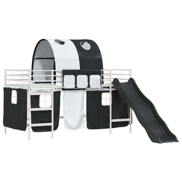 vidaXL Weiß und Schwarz 100 x 201 cm