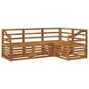 vidaXL Outdoor-Sofagarnitur 4 stk. Natur Polyester