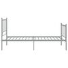 vidaXL Bett Grau Metall 100x200 cm