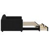 vidaXL Tagesbett Ausziehbar mit Schubladen Schwarz 90x200 cm Stoff