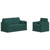 vidaXL Sofa Set 2 Stk. Dunkelgr&uuml;n Stoff