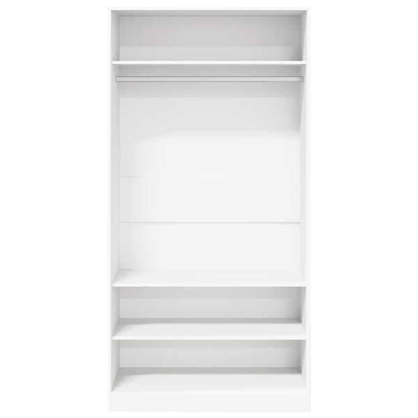 vidaXL Kleiderschrank Wei&szlig; 100&times;50&times;200 cm Holzwerkstoff